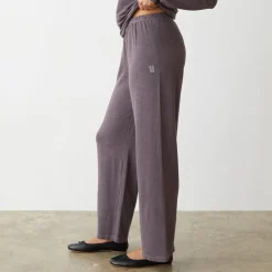 MONROW Supersoft Crop Straight Leg Sweat DUSTYPLUM Best